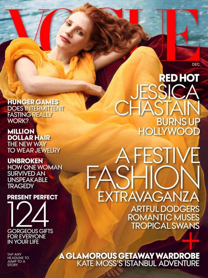 Jessica Chastain @ Vogue US December 2013