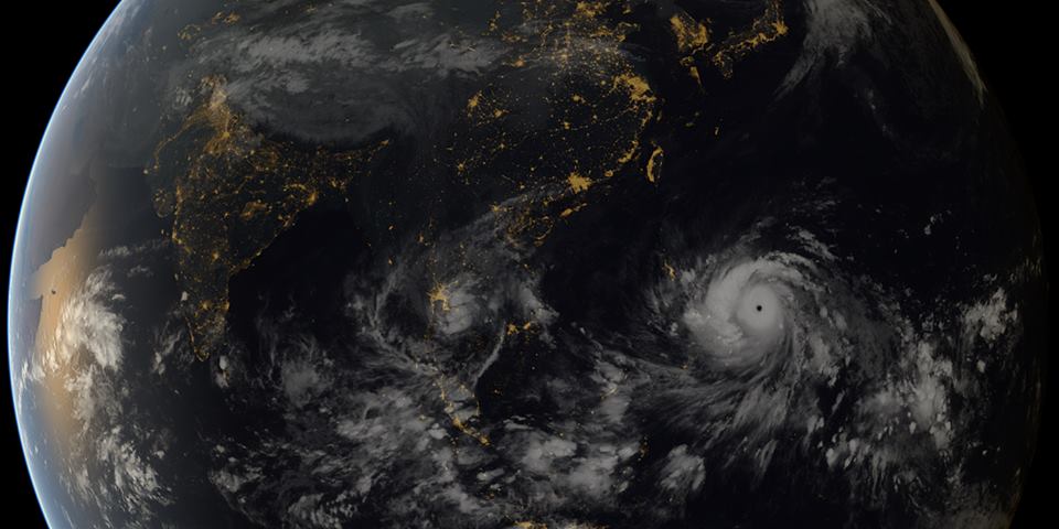 ภาพพายุไต้ฝุ่นยักษ์ Haiyan