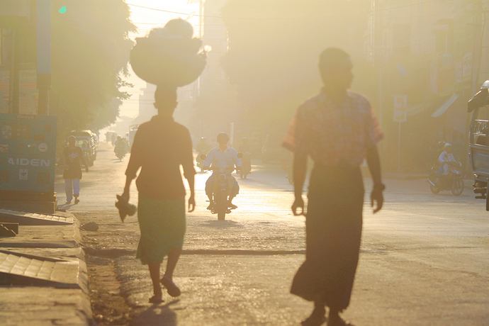 Morning streets of Mandalay