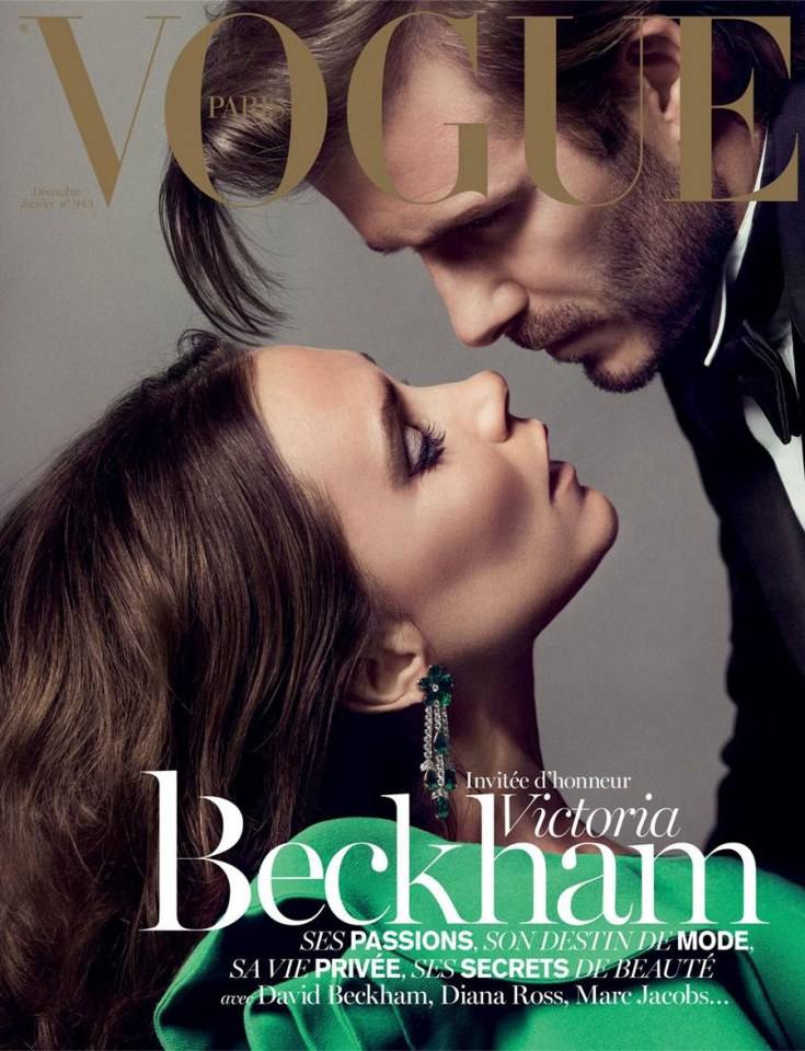 Victoria & David Beckham @ Vogue Paris December 2013