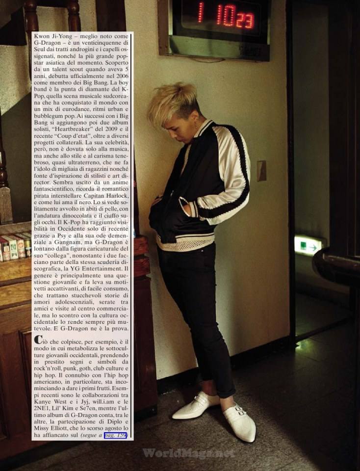 G-Dragon @ L'Uomo Vogue November 2013