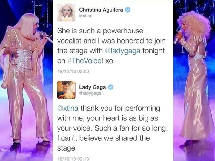 Christina & GAGA บนเวที The voice US