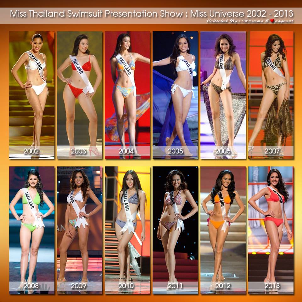 Miss Thailand Swimsuit & Evening Gown Presentation Show : Miss Universe 2002 - 2013