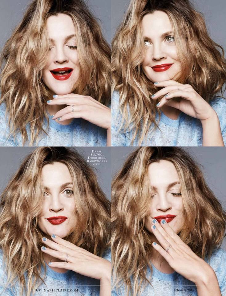 Drew Barrymore @ Marie Claire US February 2014