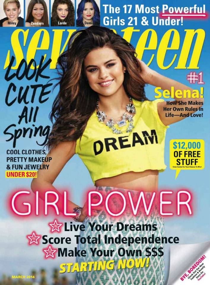 Selena Gomez @ Seventeen Magazine March 2014