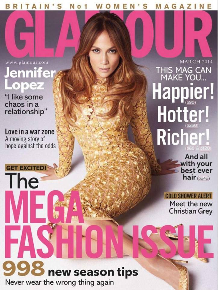 Jennifer Lopez @ Glamour UK March 2014
