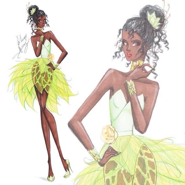 Concept Fashion Modeling " Princess Tiana "  From The Princees and The Frog