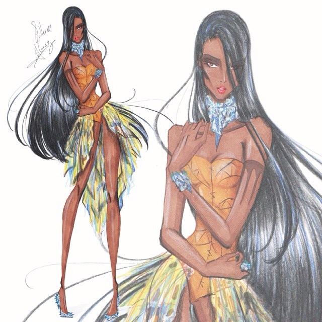 Concept Fashion Modeling " Princess Pocahontas "  From Pocahontas
