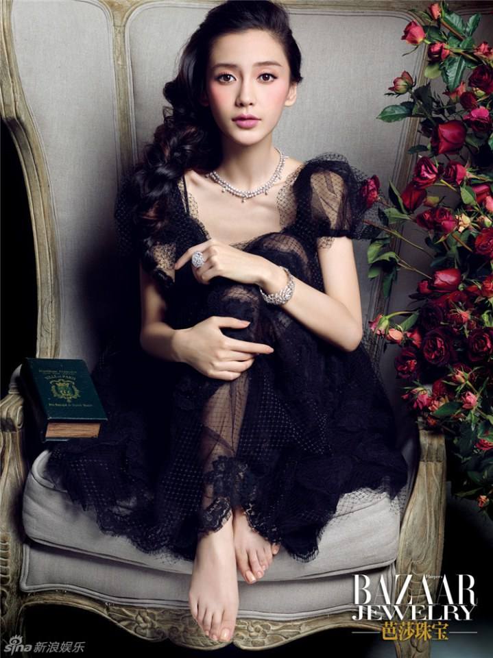 Angelababy @ Harper's Bazaar jewelry china February 2014