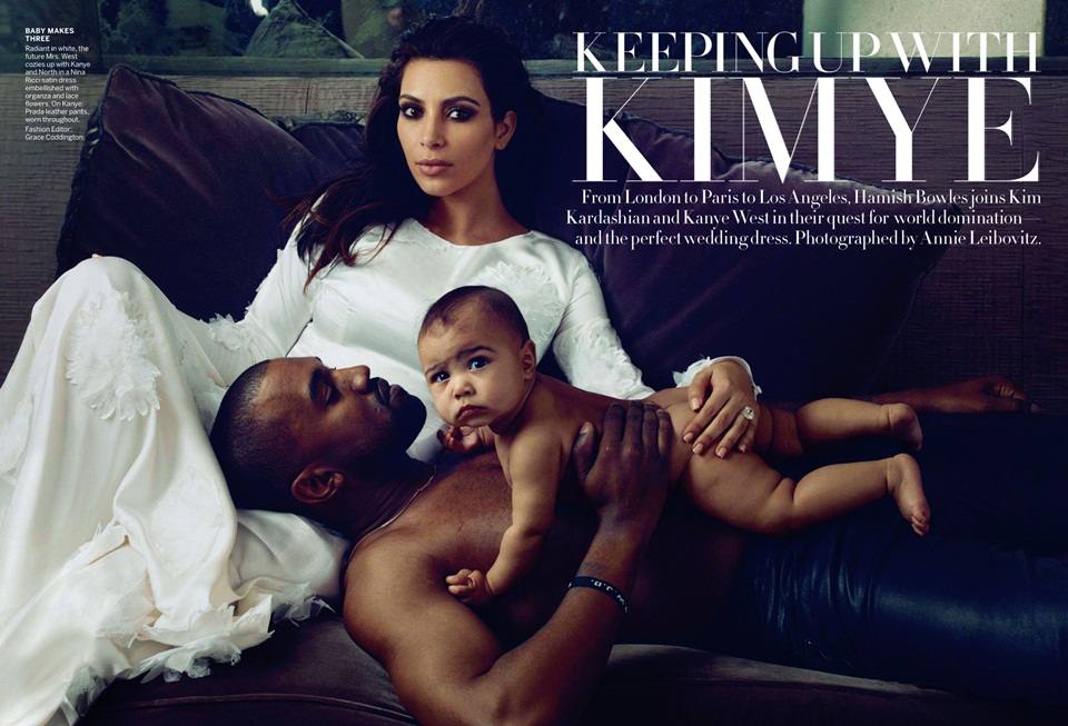 Kim Kardashian & Kanye West @ Vogue US April 2014