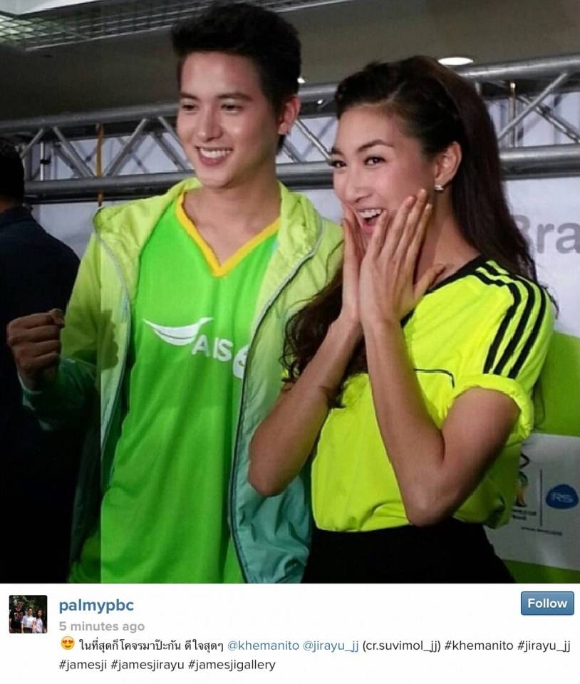 ++ PIC เจมส์จิ + แพนเค้ก แถลงข่าว AIS Let’s Goal Brazil ++