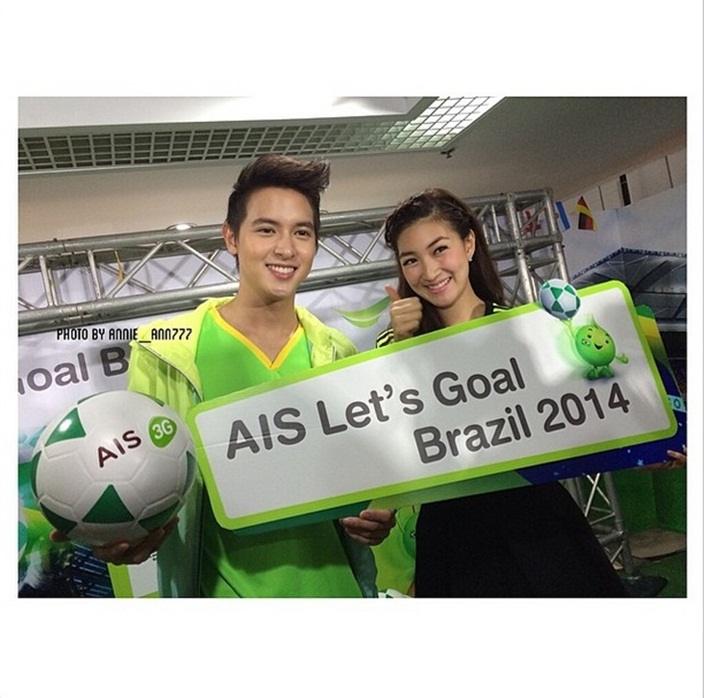 ++ PIC เจมส์จิ + แพนเค้ก แถลงข่าว AIS Let’s Goal Brazil ++