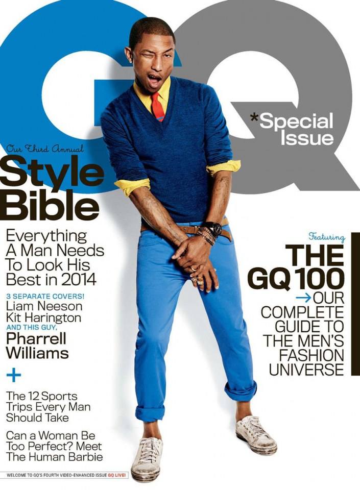 Pharrell Williams @ GQ USA April 2014