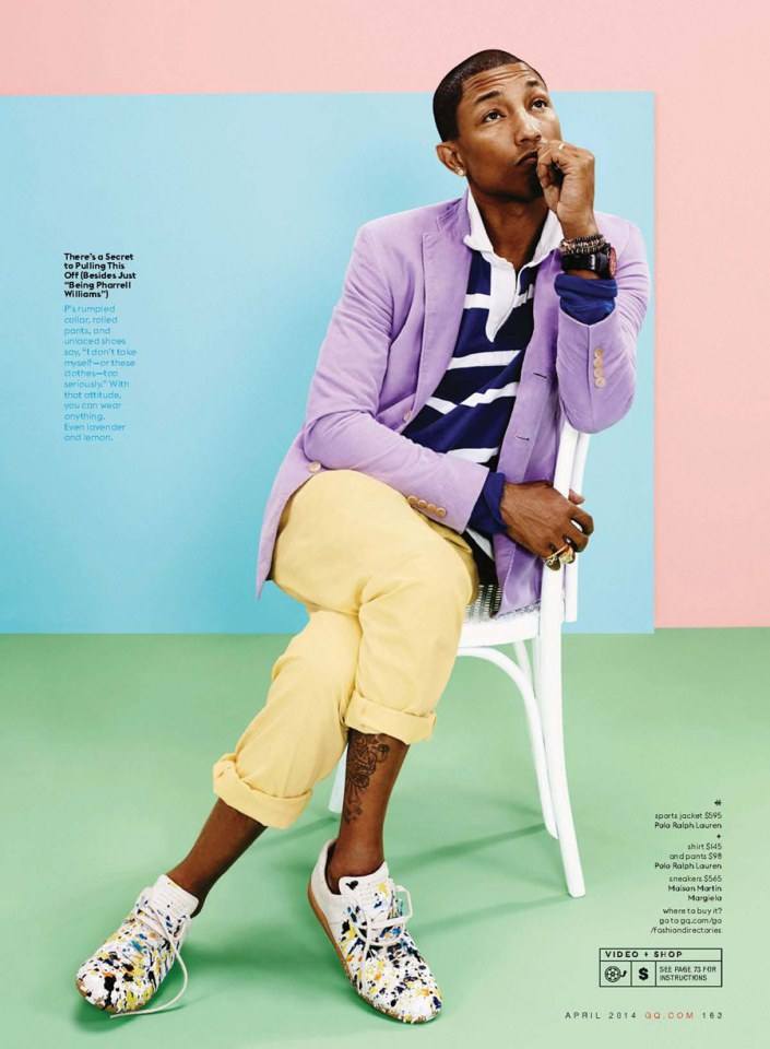 Pharrell Williams @ GQ USA April 2014