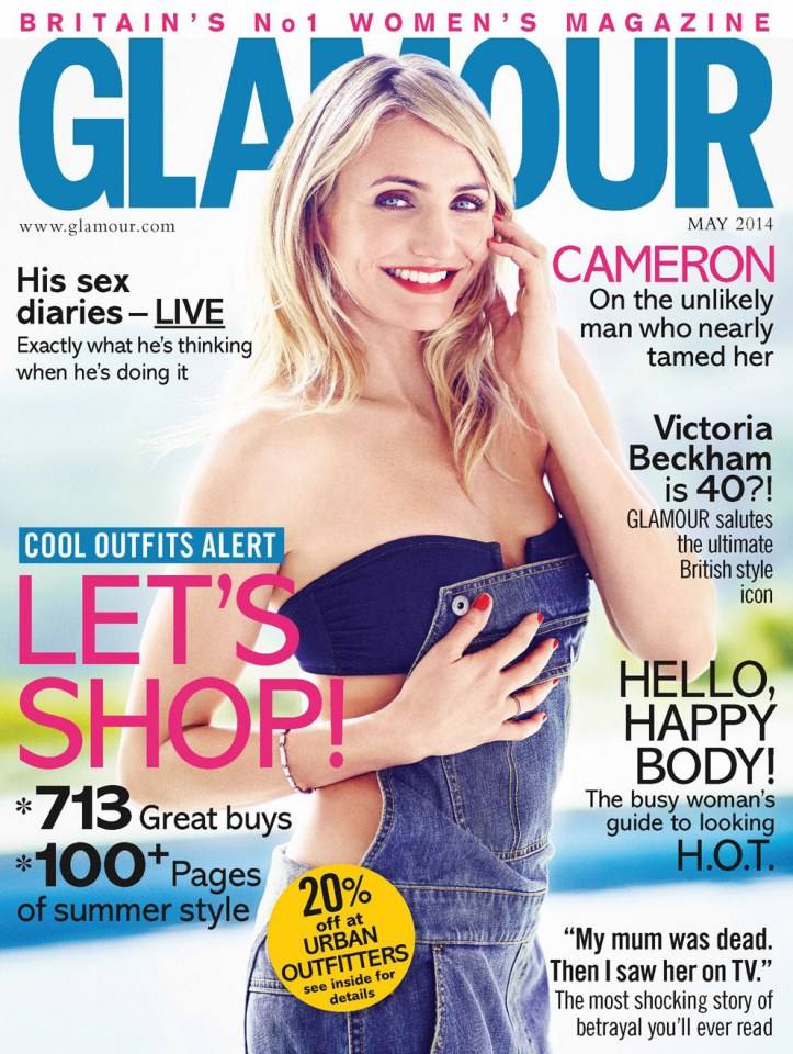 Cameron Diaz @ Glamour UK May 2014