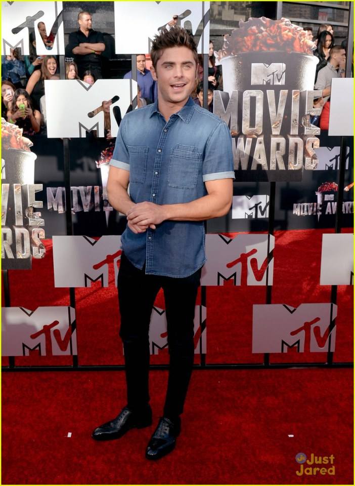 Zac Efron's at MTV Movie Awards 2014