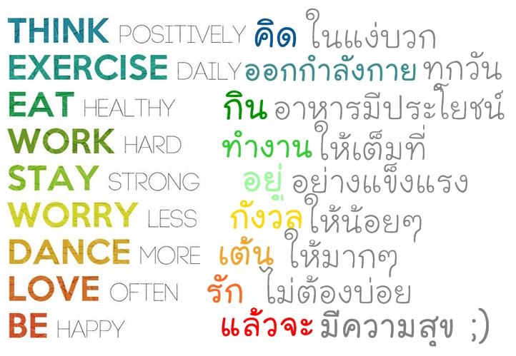 ข้อความโดนใจ ไทย อังกฤษ