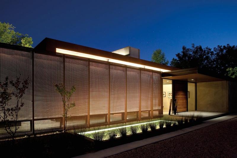 Steel Perforated Panels For Heavy Metal House by Hufft Projects, U.S.A.