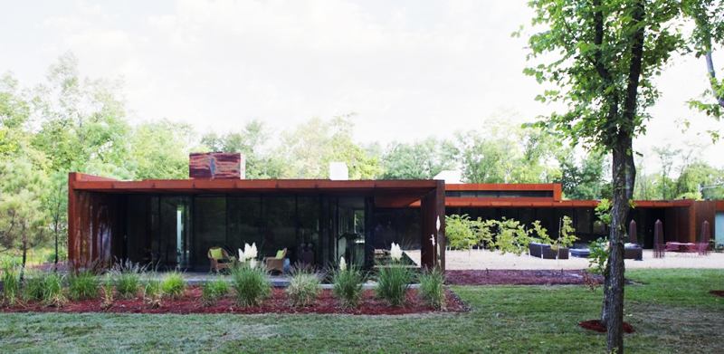 Steel Perforated Panels For Heavy Metal House by Hufft Projects, U.S.A.