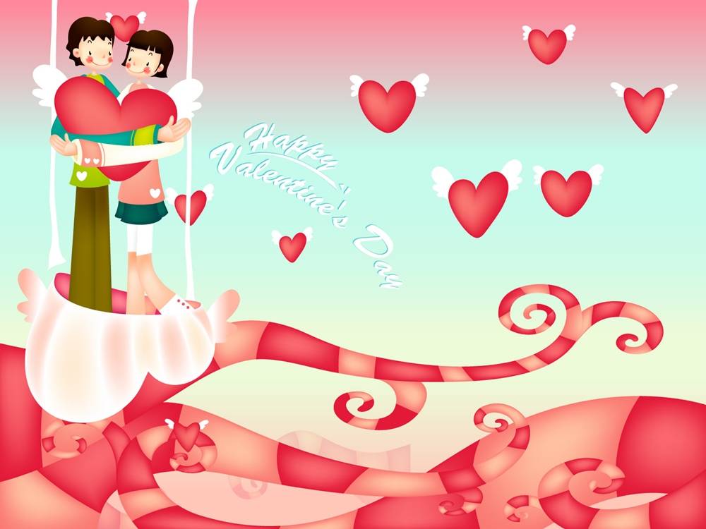 (Love&Valentine)3D-Wallpapers-Backgroundsภาพพื้นหลัง พักหน้าจอ No.14