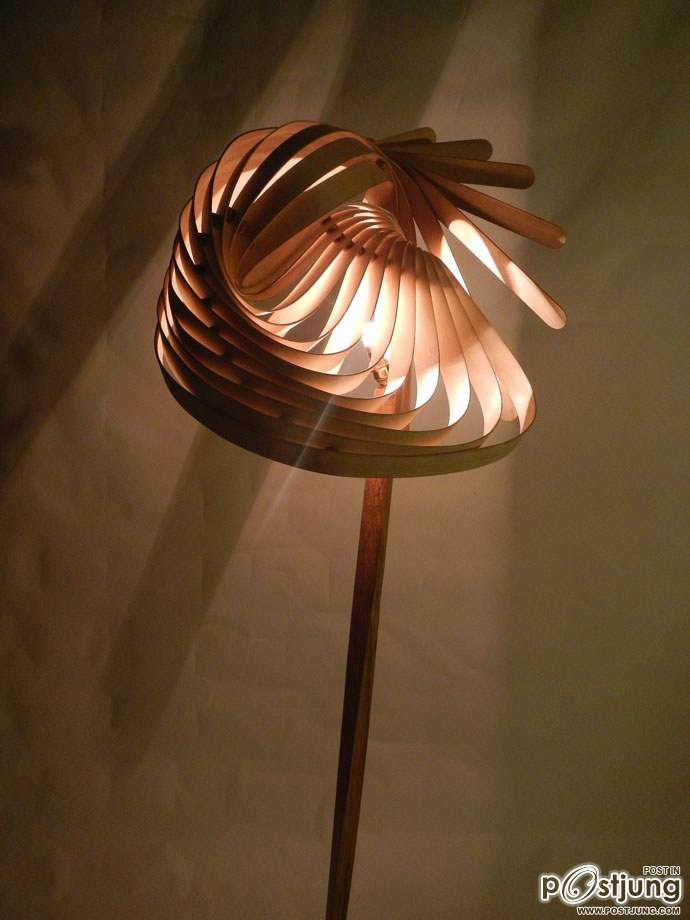 Nature Inspires Us All: Wooden Lamps by Charlie Whinney!