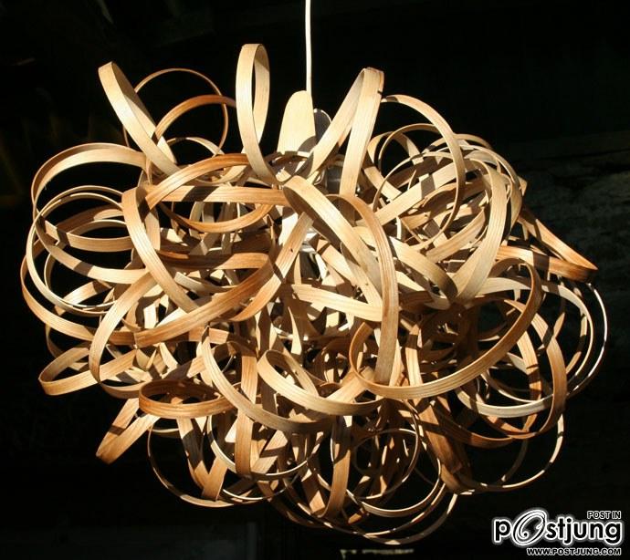 Nature Inspires Us All: Wooden Lamps by Charlie Whinney!