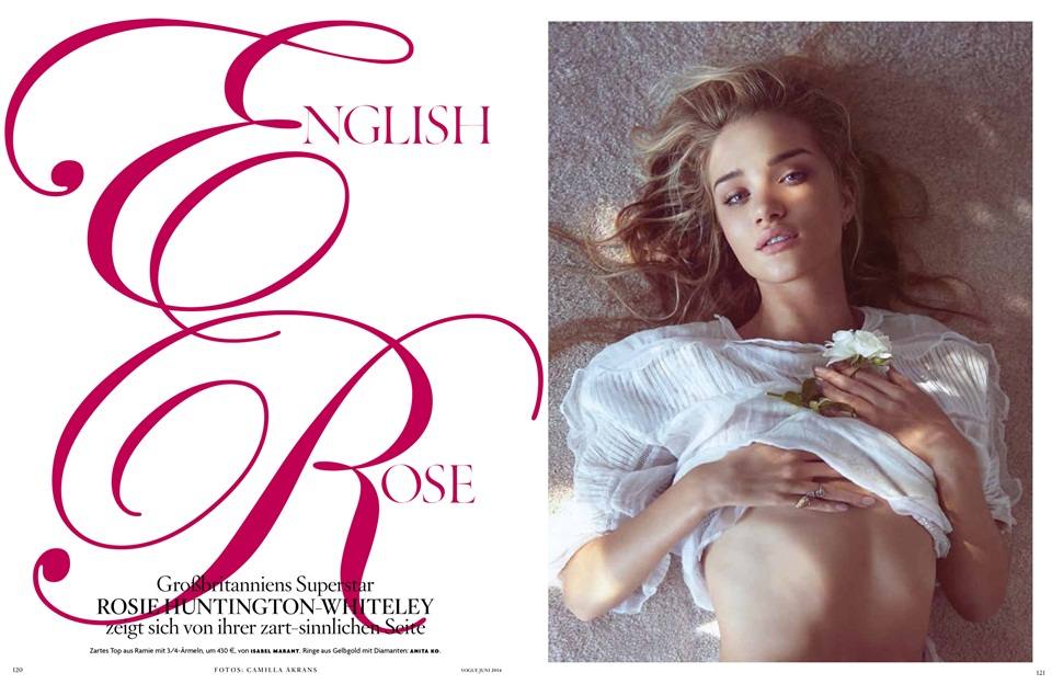 Rosie Huntington-Whitley @ Vogue Germany June 2014