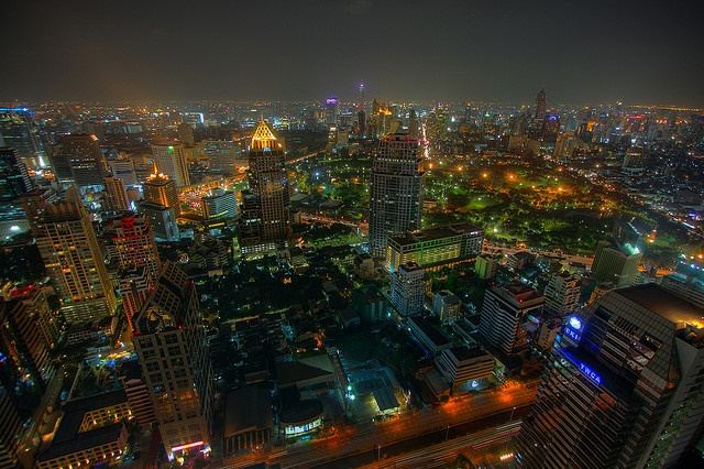 Bangkok-At-Night-Thailand -HD-Wallpapers-Backgrounds ภาพพื้นหลัง พักหน้าจอ No.5