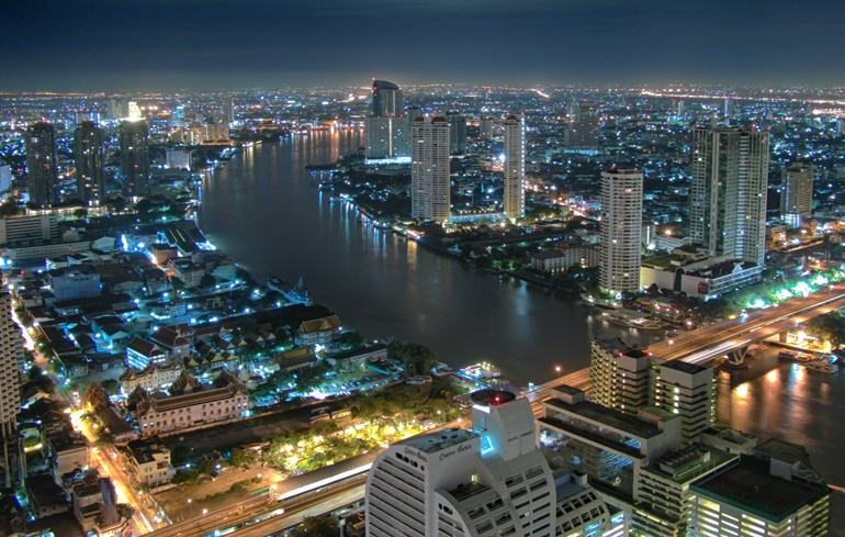 Bangkok-Night & Skyline-Thailand -HD-Wallpapers-Backgrounds ภาพพื้นหลัง พักหน้าจอ No.8