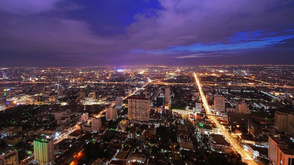 Bangkok - Skyline-Thailand -HD-Wallpapers-Backgrounds ภาพพื้นหลัง พักหน้าจอ No.9