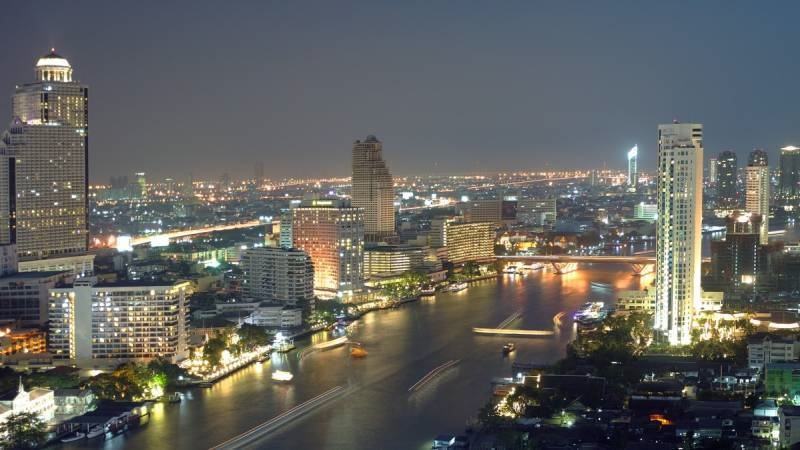 Bangkok - Skyline-Thailand -HD-Wallpapers-Backgrounds ภาพพื้นหลัง พักหน้าจอ No.10
