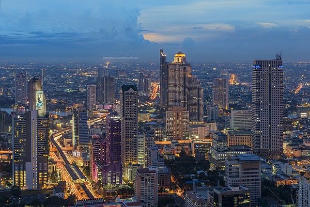 Bangkok - Skyline-Thailand -HD-Wallpapers-Backgrounds ภาพพื้นหลัง พักหน้าจอ No.10