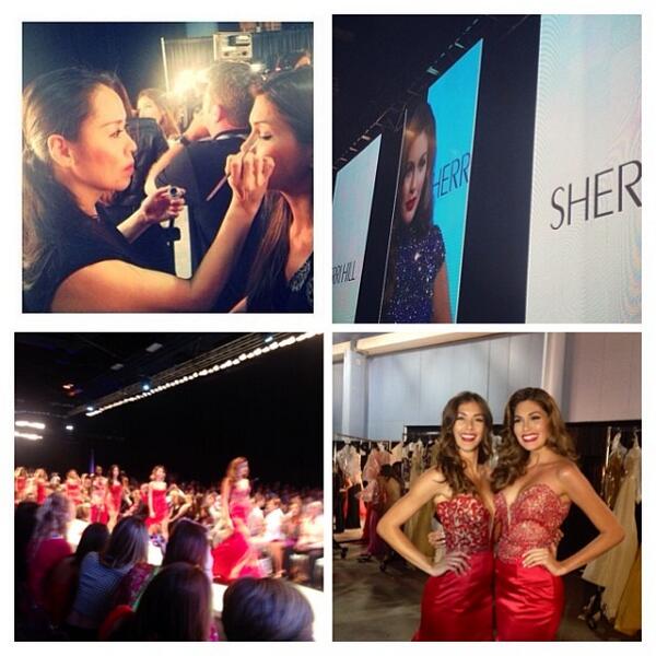 ตัวแม่ เวเน Molly-Dayana walk the runway for Sherri Hill.