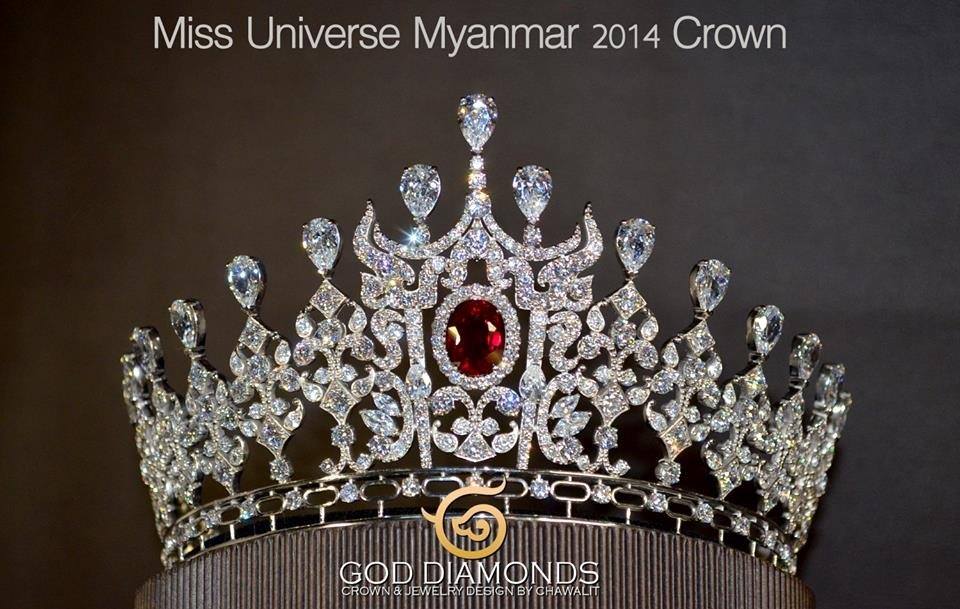 มงกฎ Miss Universe Myanmar 2014 VS มงกฎMiss unveiled Thailand