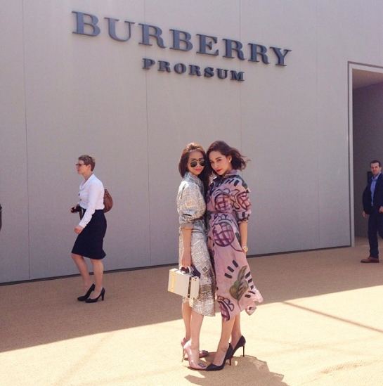 พลอย เฌอมาลย์ สวย เริศ เจิด @ Burberry Prorsum Spring 2015 Menswear Front Row