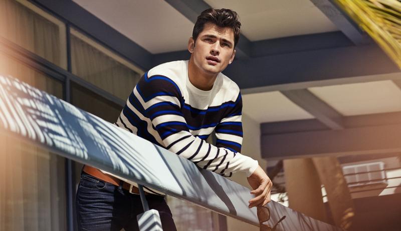 Sean O'Pry in Sunny Get away by H&M