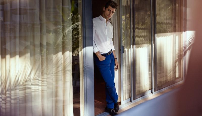 Sean O'Pry in Sunny Get away by H&M