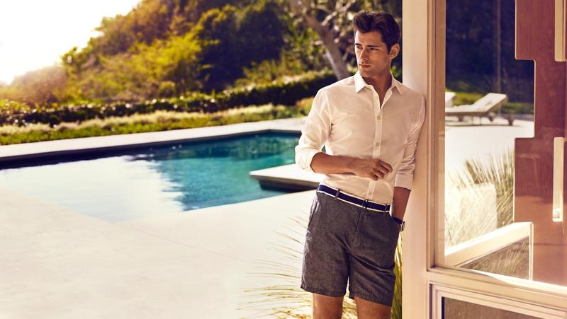 Sean O'Pry in Sunny Get away by H&M