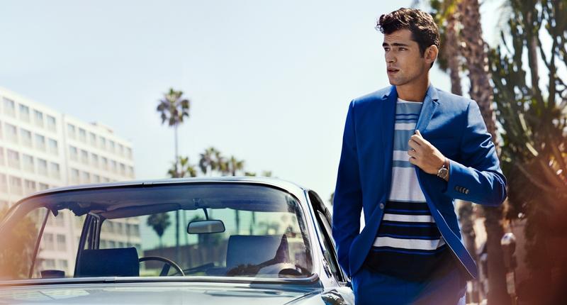 Sean O'Pry in Sunny Get away by H&M