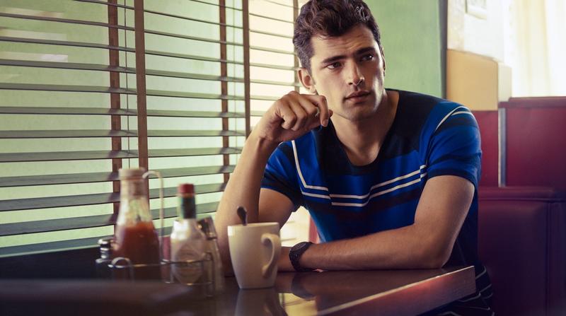 Sean O'Pry in Sunny Get away by H&M