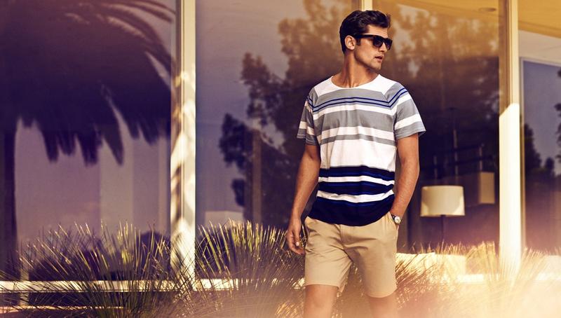 Sean O'Pry in Sunny Get away by H&M