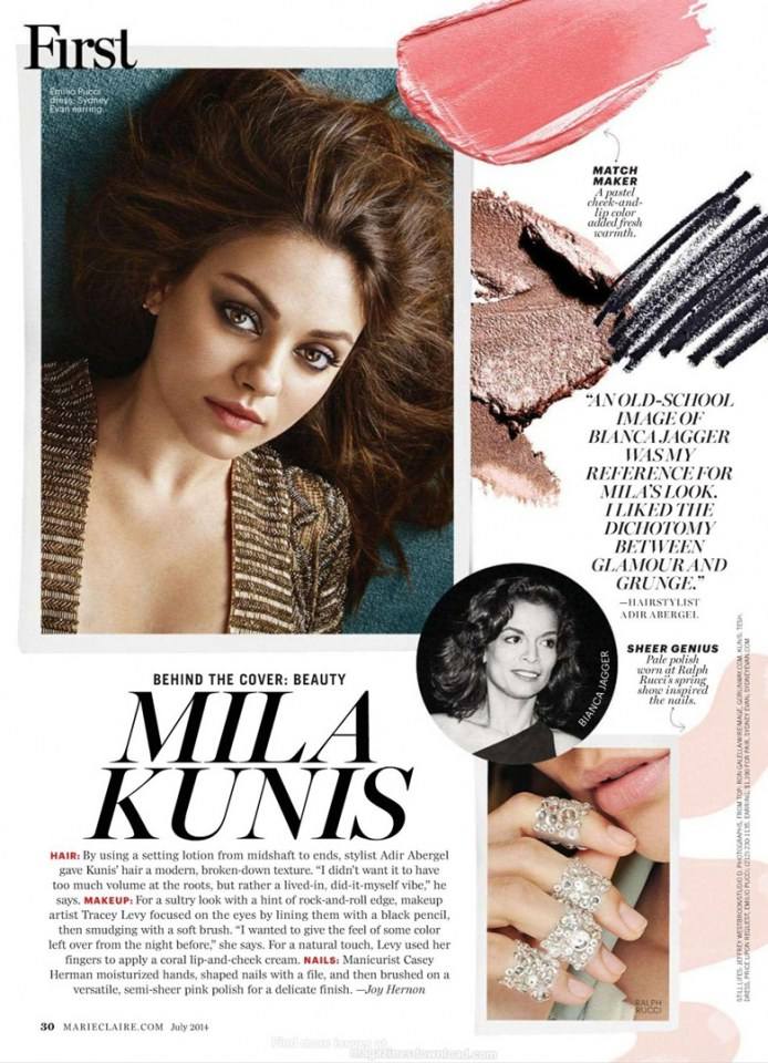 Mila Kunis @ Marie Claire US July 2014