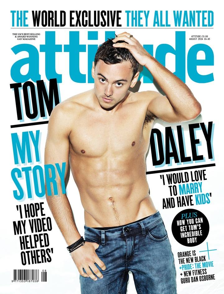 Tom Daley @ Attitude UK August 2014