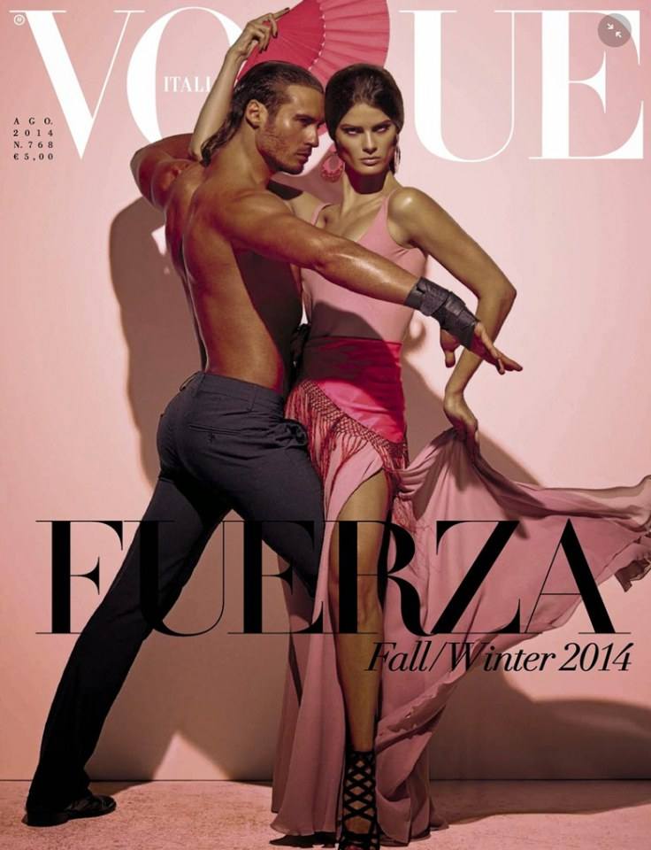 Isabeli Fontana & Timo Nuñez @ Vogue Italia August 2014