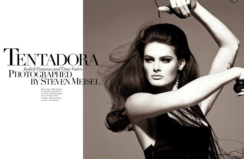 Isabeli Fontana & Timo Nuñez @ Vogue Italia August 2014