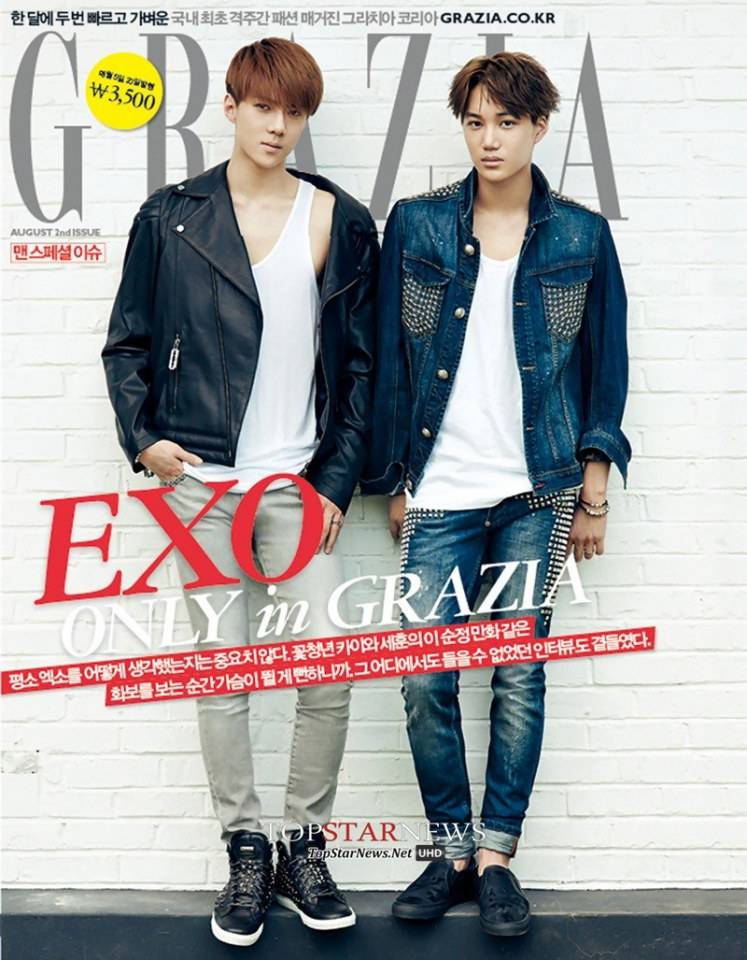EXO's Kai & Sehun @ Grazia Korea August 2014