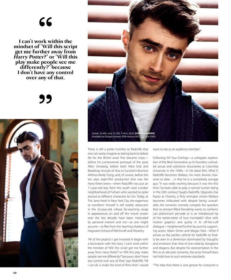 Daniel Radcliffe @ Essential Homme August 2014