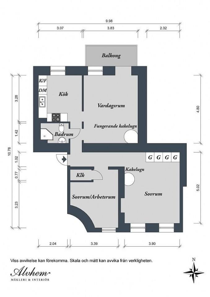 Övre Djupedalsgatan Apartment by Johanna Tant