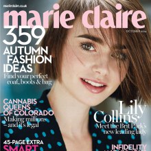 Lily Collins @ Marie Claire UK October 2014