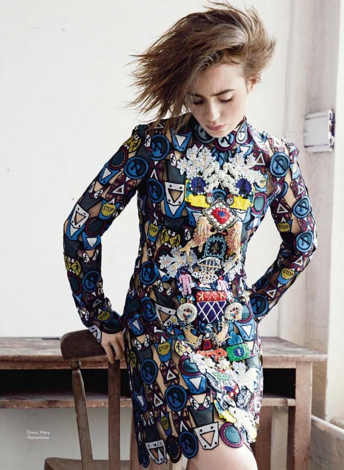 Lily Collins @ Marie Claire UK October 2014